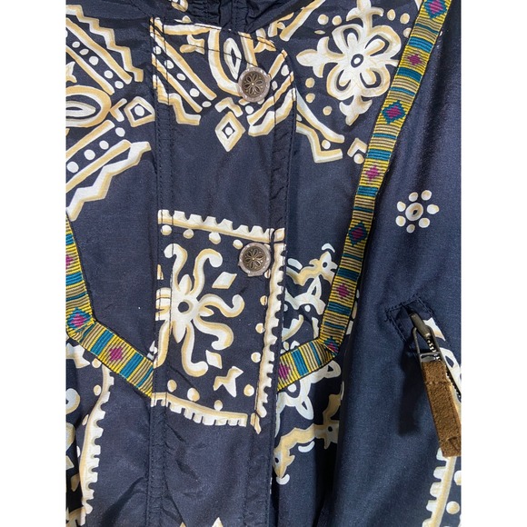 Obermeyer VTG Women's Petite Sz 4 Belted Ski Snow Suit Jumper Black Retro Print - Picture 4 of 16